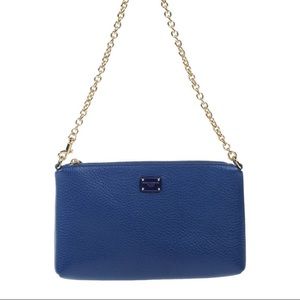 Authentic Dolce & Gabbana Pouch Blue Gold Chain